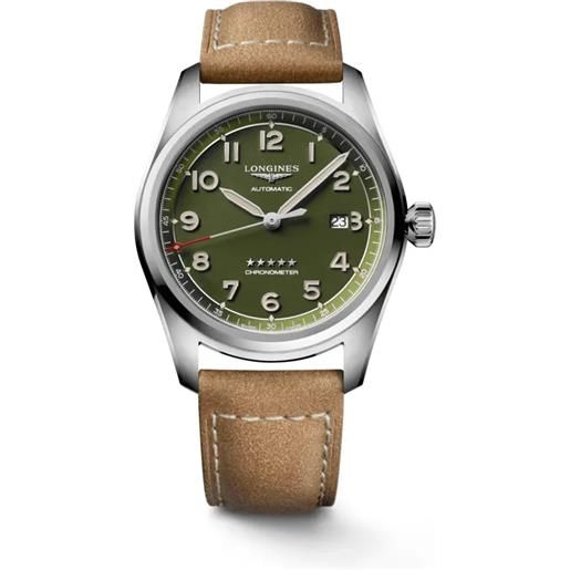 Longines orologio spirit l3.811.4.03.2 cosc verde 42mm uomo Longines