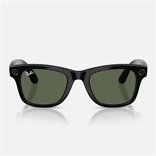 Ray-Ban occhiali da sole rw4012 601/71 meta wayfarer (gen 2) nero lucido/verde g-15 unisex