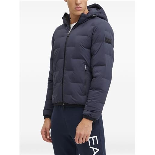 Ea7 Emporio Armani bomber con applicazione logo - blu