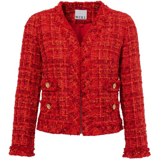 WEILL PARIS giacca con scollo a v - rosso