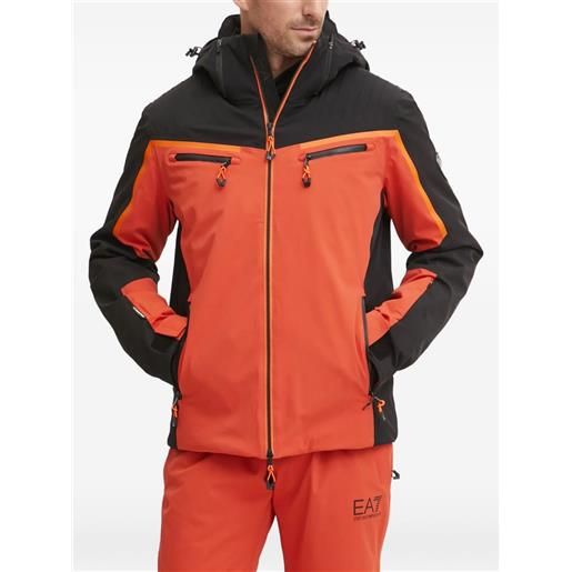 Ea7 Emporio Armani giacca da sci con logo - arancione