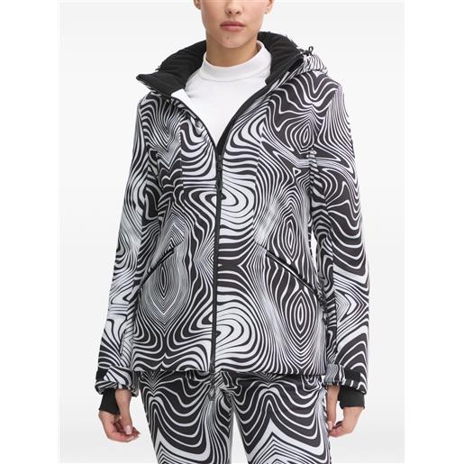 Ea7 Emporio Armani giacca da sci con stampa - nero