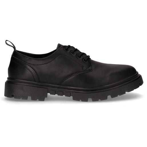 JEEP renegade derby scarpa stringata in pelle rivestita nero - uomo - nero