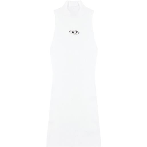 Diesel abito m-onervax con collo rialzato - bianco