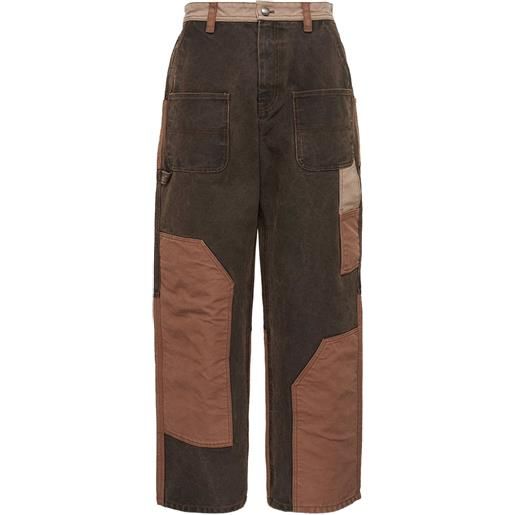 Andersson Bell jeans con design patchwork - marrone