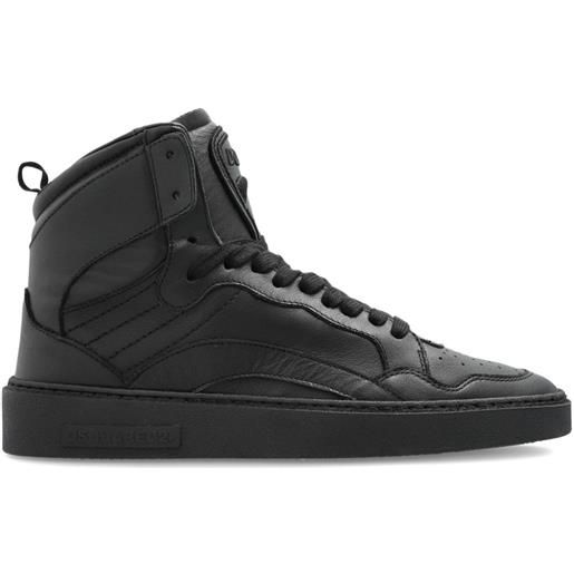 DSQUARED2 sneakers alte in pelle - nero