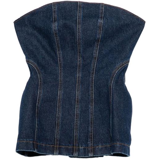 Magda Butrym corsetto denim - blu