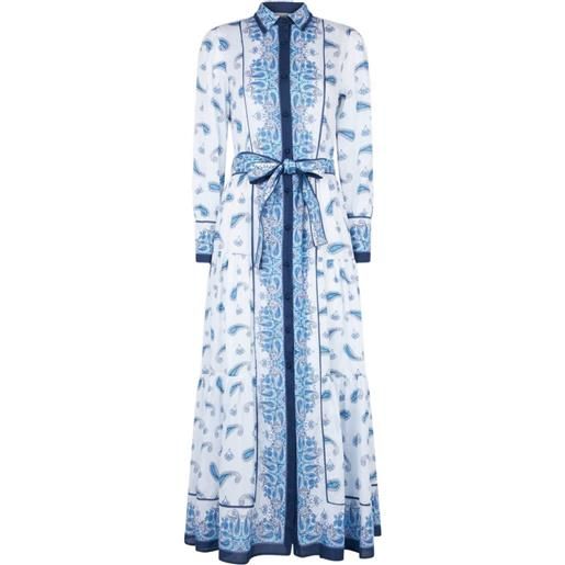 MC2 Saint Barth abito con stampa paisley e cintura - bianco