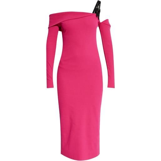 Versace Jeans Couture abito midi con spalle scoperte - rosa