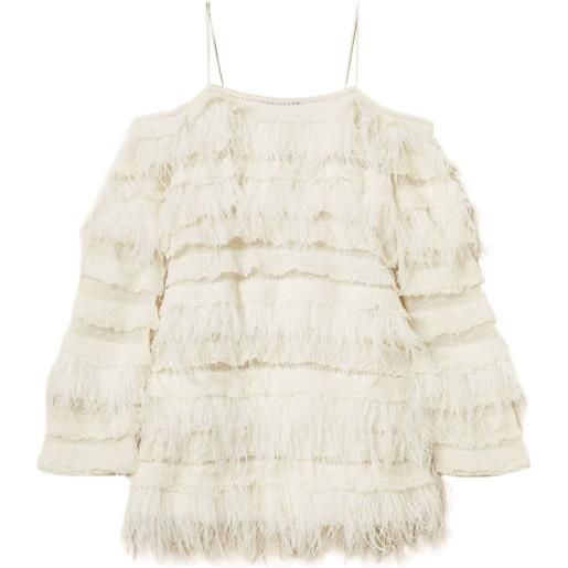 TWINSET abito con spalle scoperte - bianco