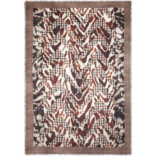 Pierre-Louis Mascia sciarpa euclides con stampa - marrone