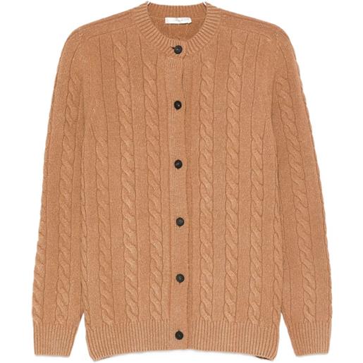 The Row cardigan in maglia a trecce - marrone