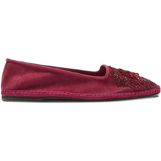 MALIPARMI ballerine con perline - rosso
