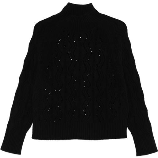 ERMANNO FIRENZE maglione con strass - nero