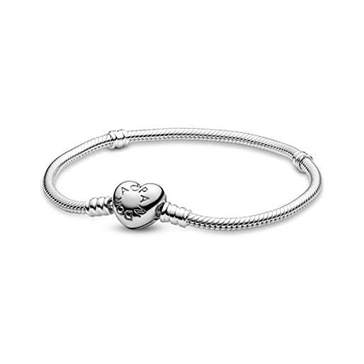PANDORA icons bracciale in argento con chiusura a forma di cuore, 16