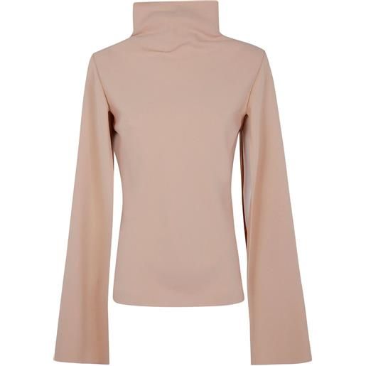 Alberta Ferretti top a collo alto - toni neutri