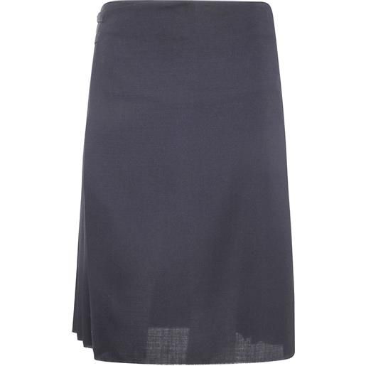 SAPIO gonna midi plissettata - nero