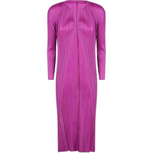 Pleats Please Issey Miyake cappotto plissettato - rosa