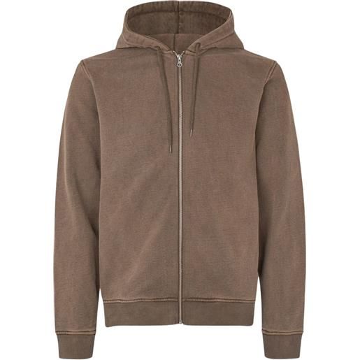 SAMSOE SAMSOE felpa con cappuccio e zip - marrone