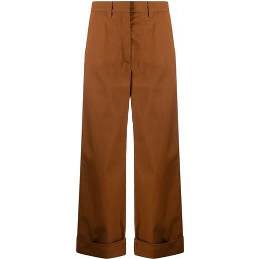 Kenzo pantaloni a gamba ampia - marrone