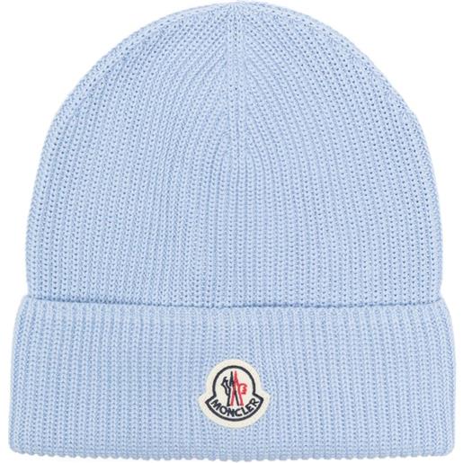 Moncler berretto in tricot - blu