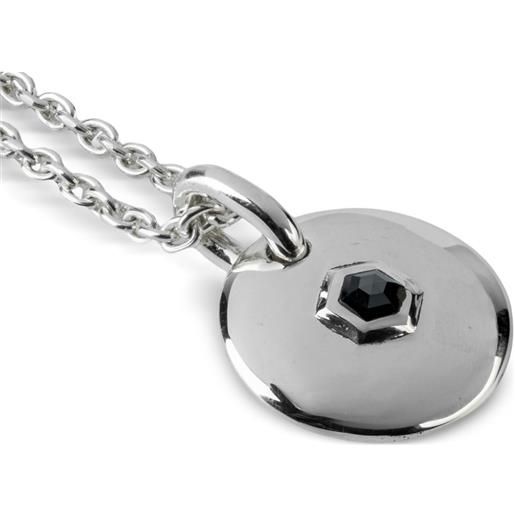 Parts of Four collana a disco con diamanti - argento