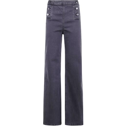 TWINSET jeans con bottoni - nero