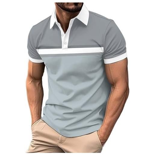 T-shirt Uomo Camicia Manica Corta Shirt Con Stampa Collo Rotondo