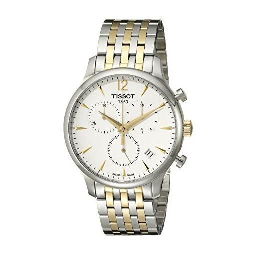 Tissot orologio da uomo t0636172203700 con display analogico svizzero al quarzo bicolore, bracciale