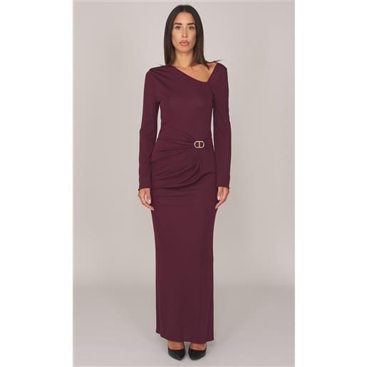 TWINSET abito longuette TWINSET con drappeggio, colore bordeaux