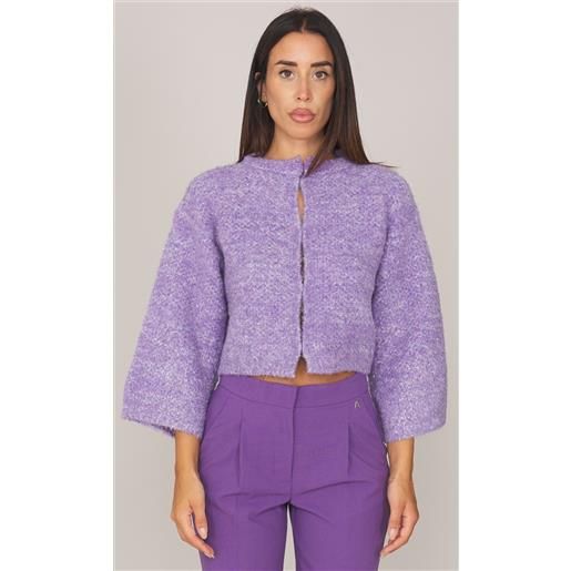 TWINSET ACTITUDE giacca corta in maglia TWINSET ACTITUDE con lurex, colore viola