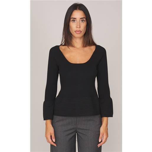 TWINSET ACTITUDE maglia TWINSET ACTITUDE a coste, colore nero