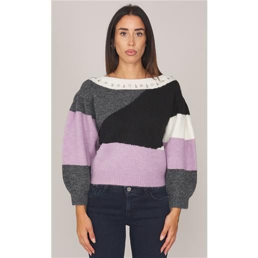 TWINSET ACTITUDE maglia TWINSET ACTITUDE cropped con pietre, colore multicolore