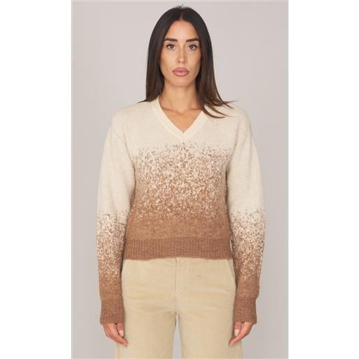 TWINSET ACTITUDE maglia TWINSET ACTITUDE degradè scollo a punta, colore sabbia