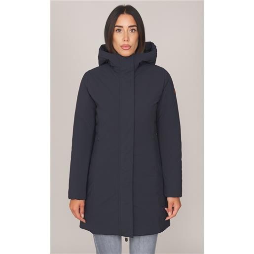 SAVE THE DUCK piumino lungo SAVE THE DUCK con cappuccio leyla, colore blu