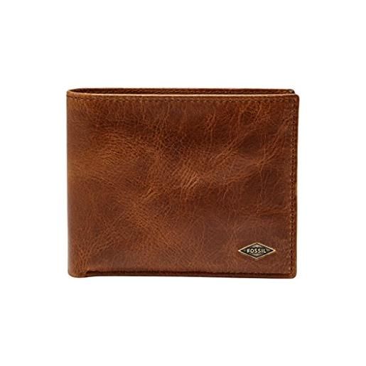 Fossil portafoglio da uomo ryan, bifold in pelle marrone scuro 12,4 cm l x 0,5 cm l x 8,9 cm h ml3829201