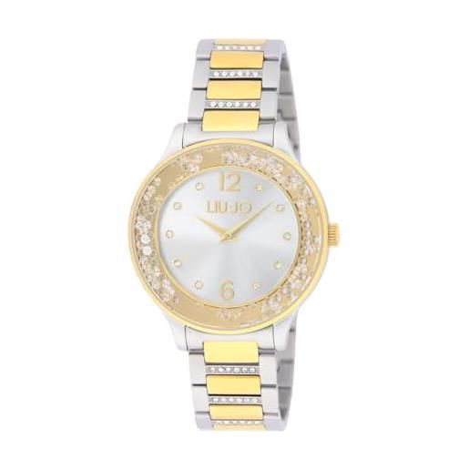 Liu Jo - orologio elegante da donna al quarzo in acciaio - modello dancing trendy tlj2495 - orologio con cristalli girevoli nel quadrante e cinturino con chiusura magnetica