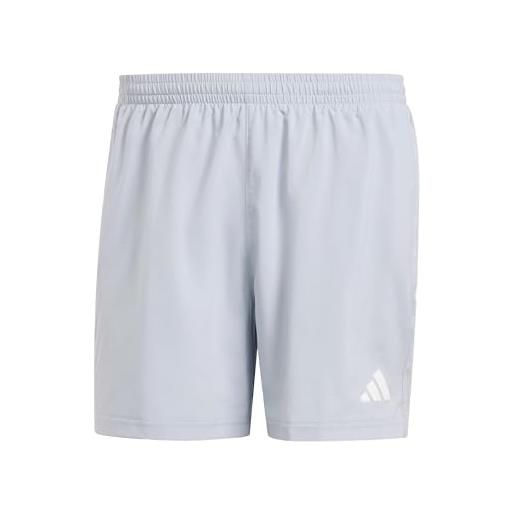 adidas uomo own the run shorts, halo silver, xxl 5 inch
