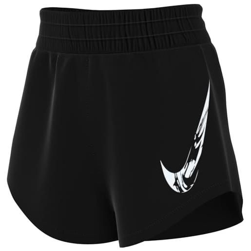 Nike one swh hb df mr br srt pantaloncini da donna black/white xl