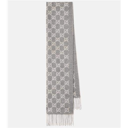 Gucci sciarpa in cashmere gg con frange