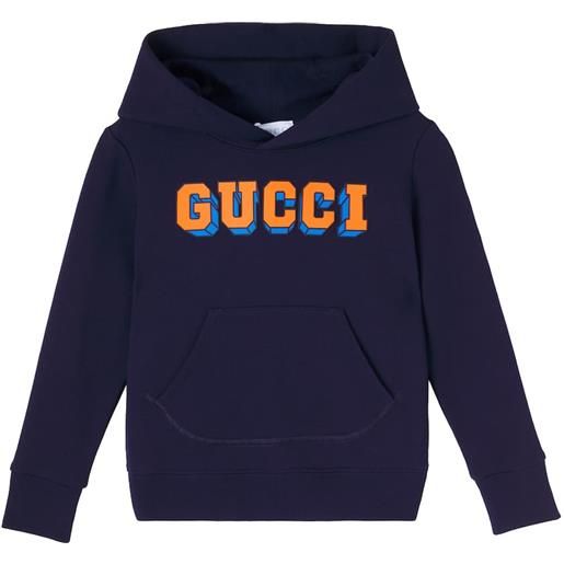 Gucci Kids felpa con cappuccio in cotone con logo
