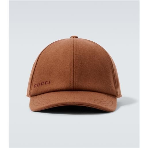 Gucci cappello da baseball in lana con logo
