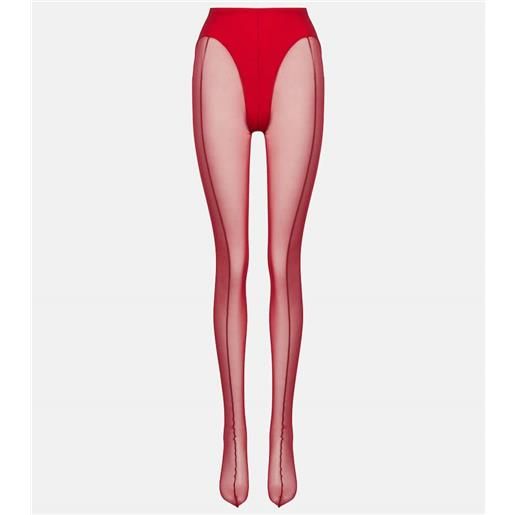 Mugler collant re/edit in tulle