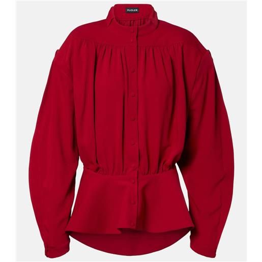 Mugler blusa re/edit hiver russe in twill di crãªpe