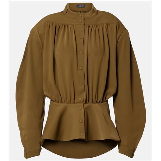 Mugler blusa re/edit hiver russe in twill di crãªpe