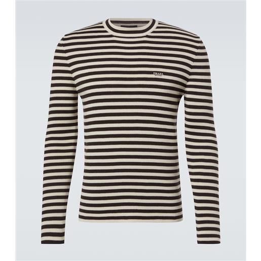 Prada pullover in lana vergine a righe