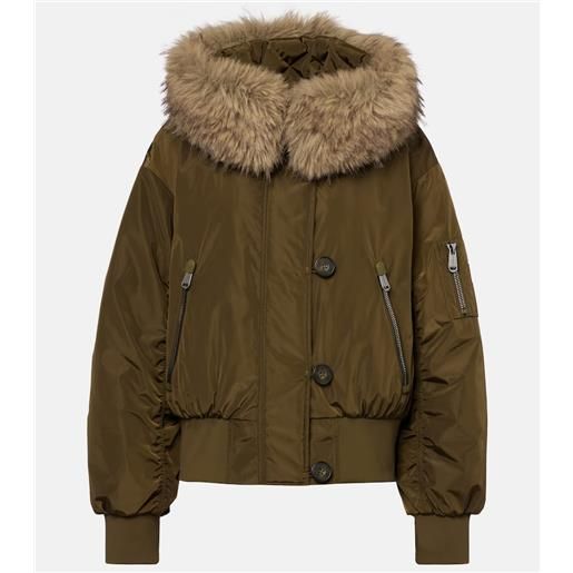 Goldbergh piumino da sci jeanne con pelliccia sintetica