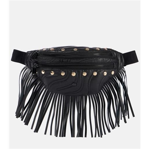 Goldbergh marsupio sorriso in pelle con frange