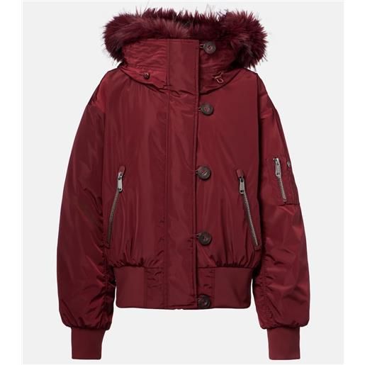 Goldbergh piumino da sci jeanne con pelliccia sintetica