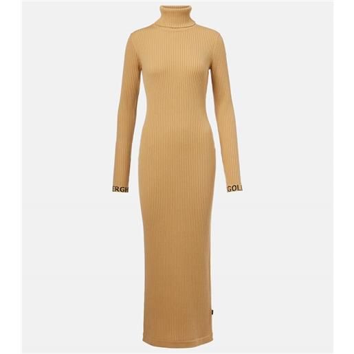 Goldbergh abito lungo mireille in maglia a coste